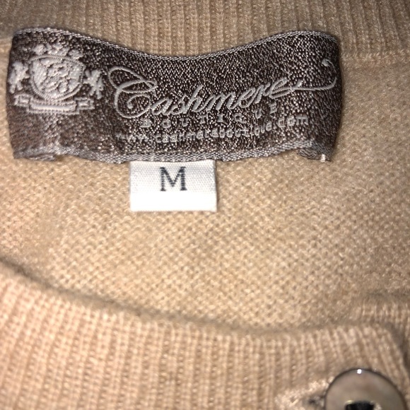 Camel colored 100% cashmere cardigan - Picture 4 of 4